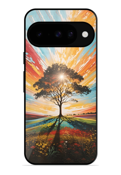 Abstract Tree Colorful Art Glossy Metal Phone Cover for Google Pixel 10