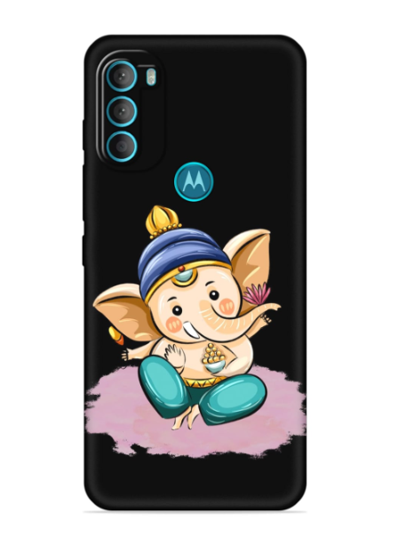 Bal Ganesh Vector Art Embossed Soft Silicone Case for Motorola Moto G71 (5G)